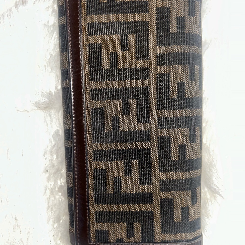 Brown and Black Fendi wallet